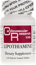 Cardiovascular Research Lipothiamine Vitamin B1 with Alpha-Lipoic Acid Tamper Resistant Tearstrip Shipping Box 120 Count