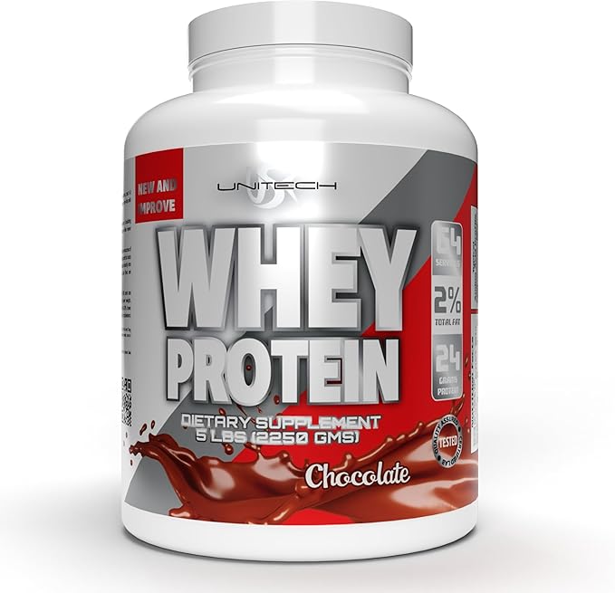 Unitech USK | Whey Chocolate Powder | Muscle Repair &amp Support | Quality Protein with Essential Amino Acids Enzymes &amp Minerals | Sports Supplement | Chocolate Flavor 80oz