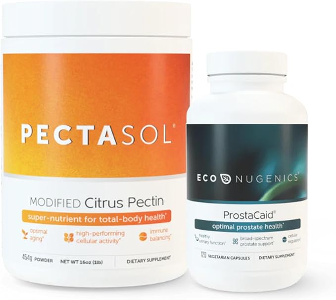 Ultimate Prostate Health Supplement Bundle Including ecoNugenics ProstaCaid and Pectasol Modified Citrus Pectin - Immune Function &amp Prostate Support for Men
