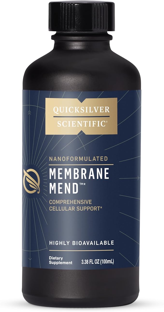 Quicksilver Scientific Membrane Mend - Brain Cellular &amp Healthy Aging Support with Phosphatidyl Choline (PC) Vitamin E Tocotrienols Ahiflower Oil &amp Astaxanthin Supplements (3.38oz / 100ml)