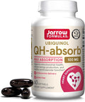 Jarrow Formulas QH-Absorb Ubiquinol 100mg - 60 Softgels - High Absorption &amp Active Antioxidant Form of Co-Q10 - Supports Mitochondrial Energy Production &amp Healthy Cardiovascular Function