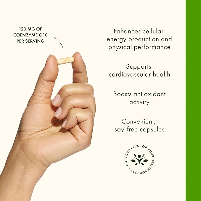 Swanson CoQ10 - Helps Promote Heart Health Energy Support &amp Aids Overall Cardiovascular System Health - Helps Maintain Coenzyme Q10 Supplement - (100 Capsules 120mg Each)