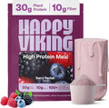 Happy Viking Plant-Based Protein Powder +100 Superfoods Berry Parfait Meal Replacement Shake Created by Venus Williams 30g Plant Protein 10g Fiber Vegan Gluten-Free Non-GMO 15 Meals