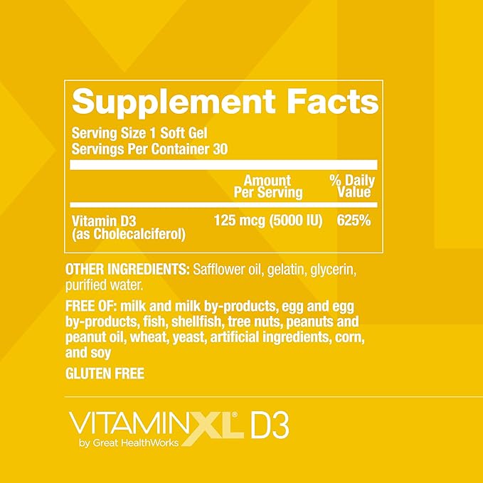 OmegaXL Joint Support Supplement - Natural Muscle/Immune Support 60 Softgels (2 Pack) &amp VitaminXL D3 High Potency Daily Vitamin D 5000 IU 125mcg Supplement (30 Softgels)