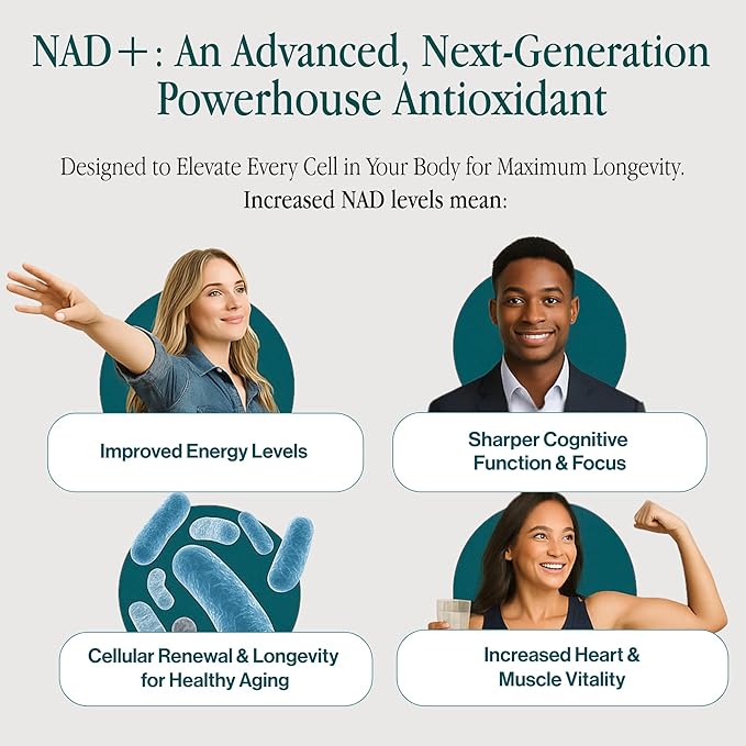 ENSANTE Advanced NAD+ Supplement 500mg with Resveratrol Quercetin Nicotinamide Riboside NAD Supplement for Women Men for Cellular Longevity Anti Aging Cognitive Support 60 Veggie Capsules USA