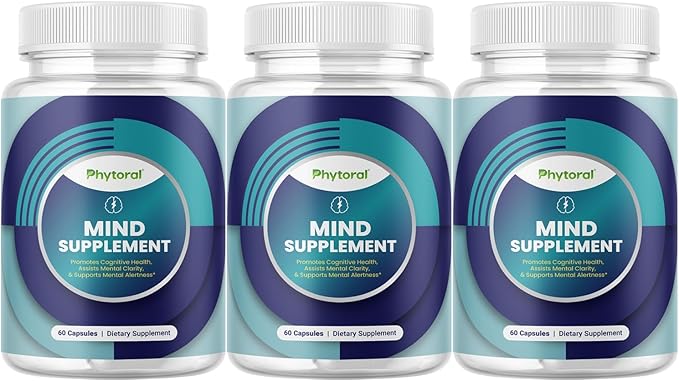 Nootropic Brain Supplement for Memory and Focus Enhancement - Vitamins for Brain Mental Health &amp Clarity - Cognitive Health Complex for Mind's Vitality &amp Mental Alert - 60 Capsules - 3 Pack