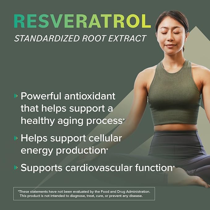Prominent Nutrition Resveratrol Supplement Anti-Aging and Immune Support 98% Pure Trans-Resveratrol Supplement 500 mg 30 Day Supply - 1 Pack