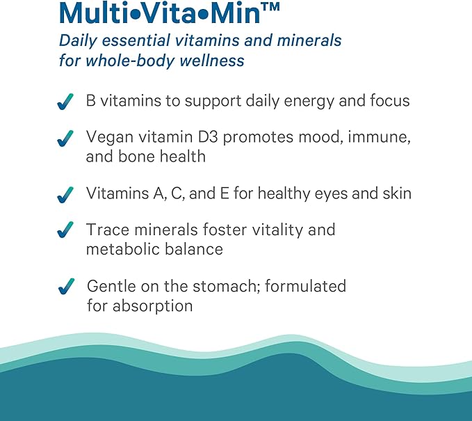 PURE SYNERGY Multi·Vita·Min | Vegan Multivitamin Made with Organic Whole Foods | Twice Daily Supplement for Men and Women | Core Nutrients for Energy Mood Immune and Bone Health (60 Tablets)