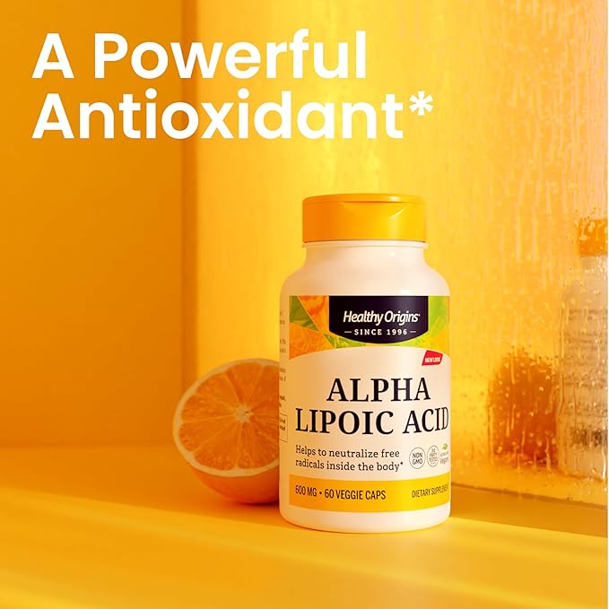 Healthy Origins Alpha Lipoic Acid 600 mg - Alpha Lipoic Acid Supplement - Antioxidant Support - Gluten-Free Supplement - 150 Veggie Capsules