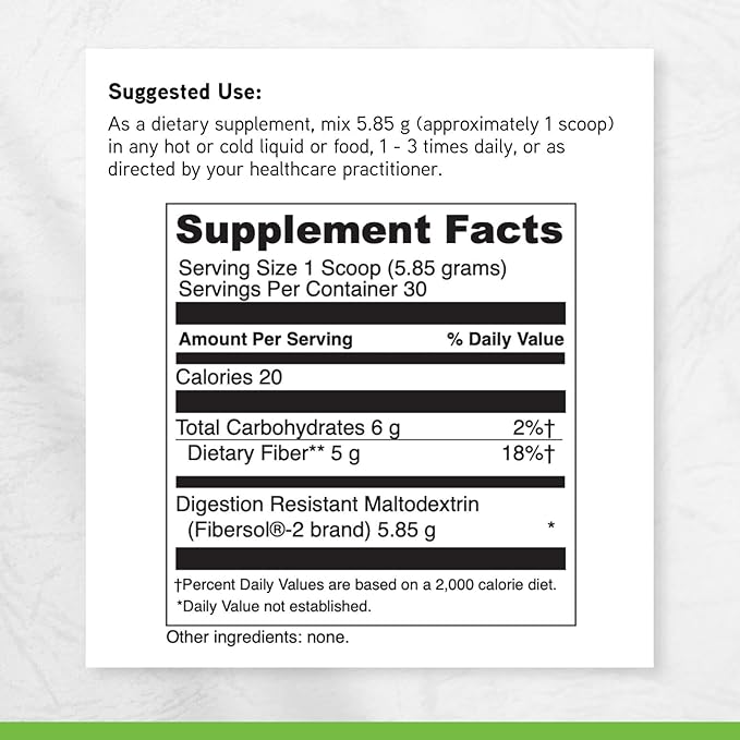 DAVINCI Labs Prebiotic Fiber - Daily Fiber Powder for Digestion Support &amp GLP-1 Production* - Tasteless Drink Mix - Fiber Supplement for Men &amp Women - Vegetarian Gluten-Free - 30 Servings (17