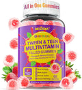 Multivitamin Filled Gummies for Teen Boys Girls 12-17 18 19 Kids 10+ Multivitamin with Omega 3 Calcium + Magnesium + Zinc Multi-Minerals for Adolescent 10-19S Brain Bone Energy Immune