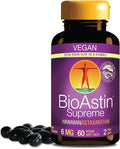 Nutrex Hawaii BioAstin Supreme Hawaiian Astaxanthin - 6mg 60 Softgels - Farm-Direct Premium Antioxidant Supplement for Eye Skin Joint &amp Immune System Health* - Blended with Extra Virgin Olive O