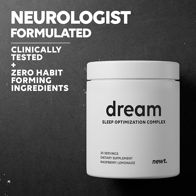 DREAM Sleep Aid Powder | Magnesium L-Threonate Apigenin &amp Theanine | 2400mg 7-Ingredient Non-Habit Forming and Natural Sleep Aids for Adults | Deep Sleep Super Calm &amp Stress Relief