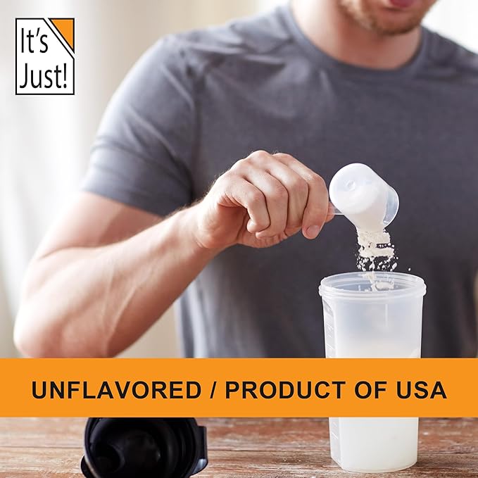 It's Just! - Total Milk Protein Concentrate Powder GLP-1 Friendly Naturally 80% Casein / 20% Whey rBSH/RBST Hormone Free No Added Sugar MPC-85 (1 Pound Unflavored)