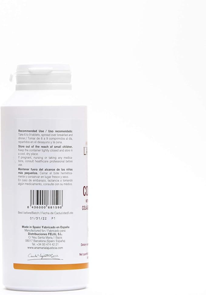 Ana Maria Lajusticia -- 3 Pack High Absorption Collagen Pills with Magnesium. Healthy Skin Nails Hair and Ligaments. Natural Supplement 450 Tablets.