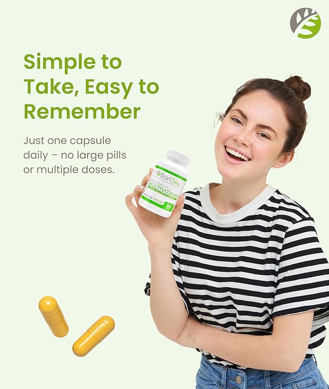 BariSlim Once Daily Bariatric Multivitamin Capsule - 45mg of Iron - Bariatric Vitamin &amp Supplement for Post Bariatric Surgery Including Gastric Bypass &amp Gastric Sleeve | 90 Day Supply