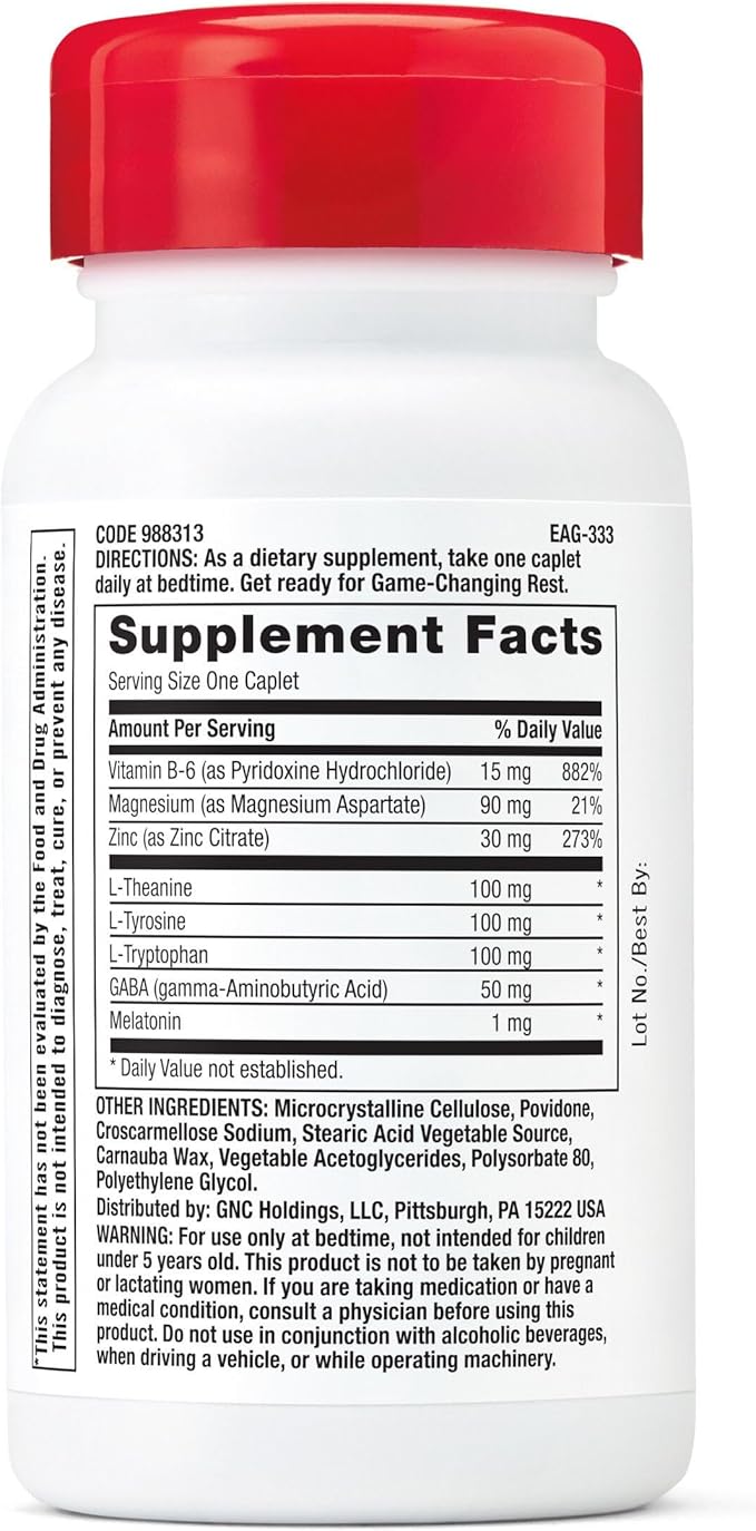 GNC Pro Performance Zinc Magnesium 60 Tablets Supports Restful Sleep and Anabolic Support