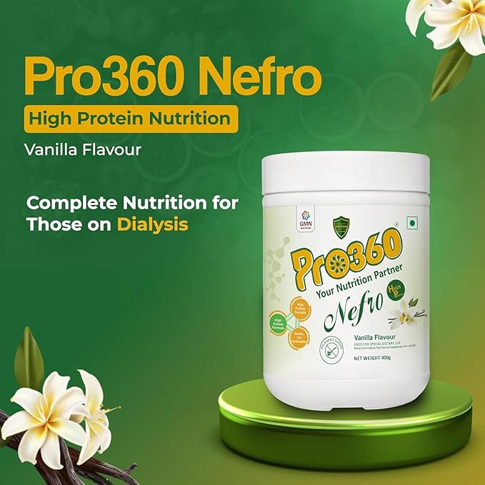 Powder – Vanilla Flavour 400g – High Protein Dialysis Care Nutritional Supplement for Renal Support – Vanilla Protein Powder with L-Taurine