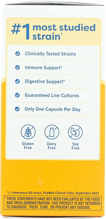 Renew Life Everyday Probiotic Capsules Daily Supplement Supports Urinary Digestive and Immune Health L. Rhamnosus GG Dairy Soy and Gluten-Free 15 Billion CFU 30 Count