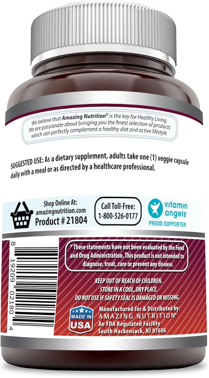 Amazing Formulas Quercetin 500mg Veggie Capsules Supplement | Non-GMO | Gluten Free | Supports Overall Health &amp Well Being (240 Count)