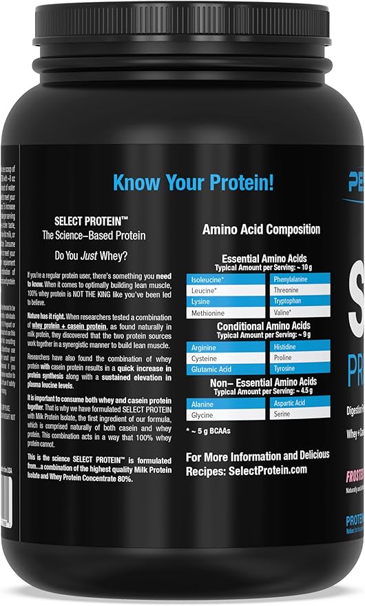 PEScience Select Protein Powder Whey and Casein Blend Lean Protein Powder for Women and Men Low Calorie Low Carb Keto Friendly Gluten Free Frosted Sugar Cookie - 27 Servings