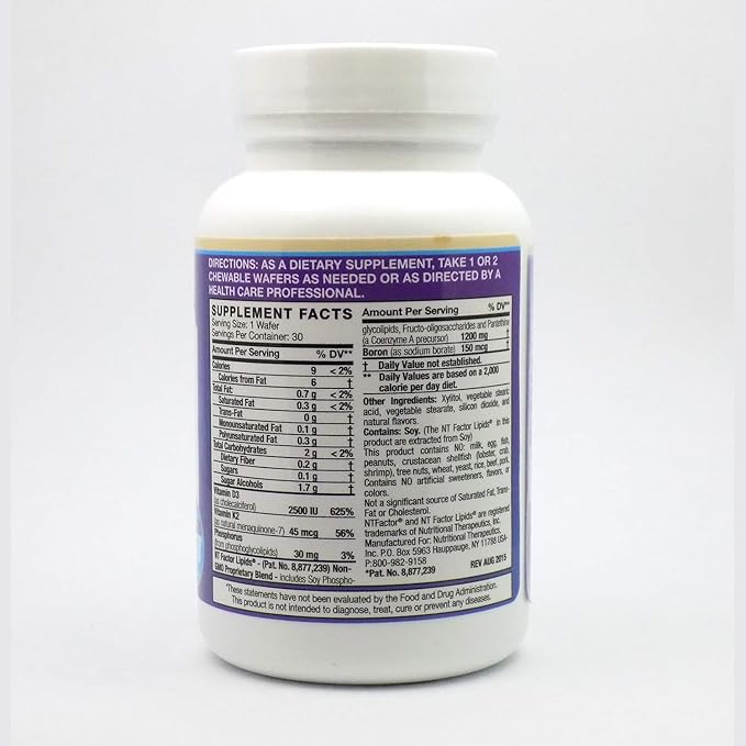 Nutritional Therapeutics D3/K2 with NT Factor Vanilla 30 Wafers