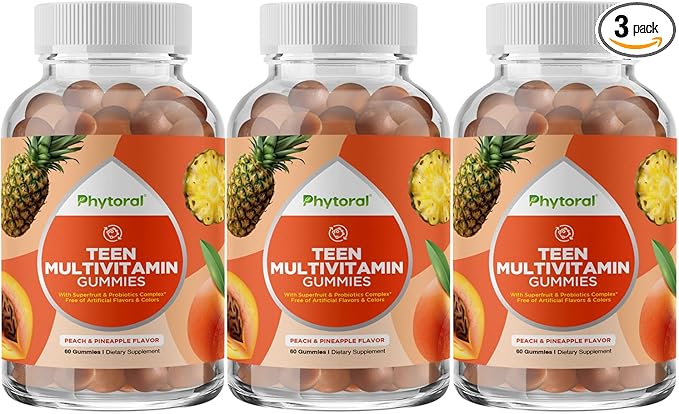Daily Teen Gummy Vitamins - Multivitamin for Teens 12-17 Boys and Girls Daily Multivitamin Gummies for Teenagers - Essential Vitamins for Growing Teens - Support Health Growth and Development 180ct