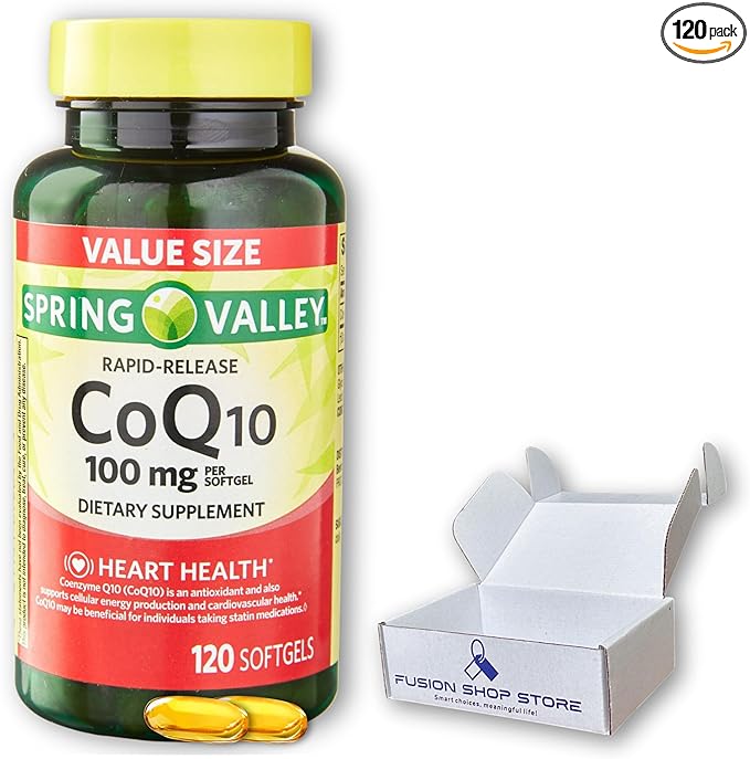 Coq10 100 mg Rapid Release Softgels 120 Count (Pack of 1) Boxed by Fusion Shop Store