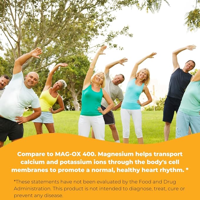 Wonder Labs Magnesium Oxide 400 483mg of Magnesium Oxide Pharmaceutical Grade** Compare to MAG-OX 400 ® - 250 Tablets