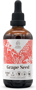 Grape Seed Alcohol-Free Natural Tincture Extract Immune System Booster Liquid Drops Made from 100% Grape (Vitis vinifera) Dried Seed (4 fl oz)