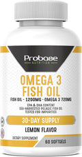 Probase Nutrition Omega 3 Fish Oil 30 Softgels 30-Day Supply