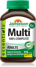 Jamieson 100% Complete Multivitamin for Adults Supports Energy Immunity &amp Overall Health