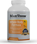 MaxiVision® AREDS 2 Whole Body Formula - AREDS 2 Eye Vitamins w/Lutein and Zeaxanthin - for Macular Support - Eye Supplements for Eye Strain - 120 Capsules Count 1 Bottle