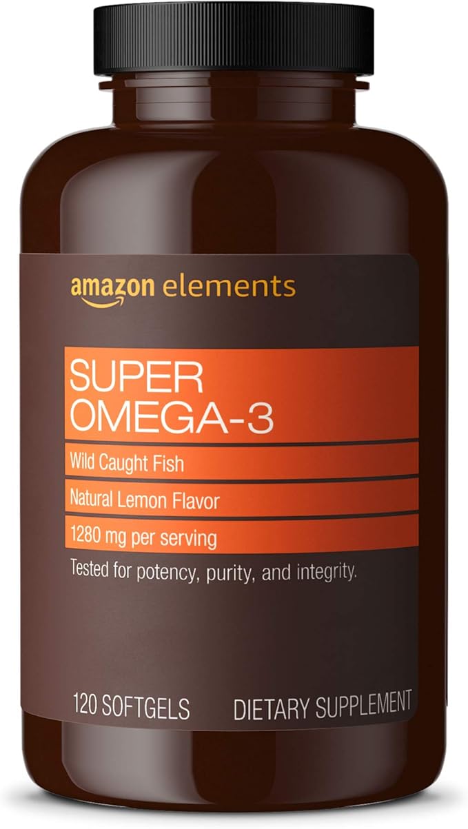Amazon Elements Super Omega-3 (120 Count) and Amazon Elements B Complex (65 Capsules)