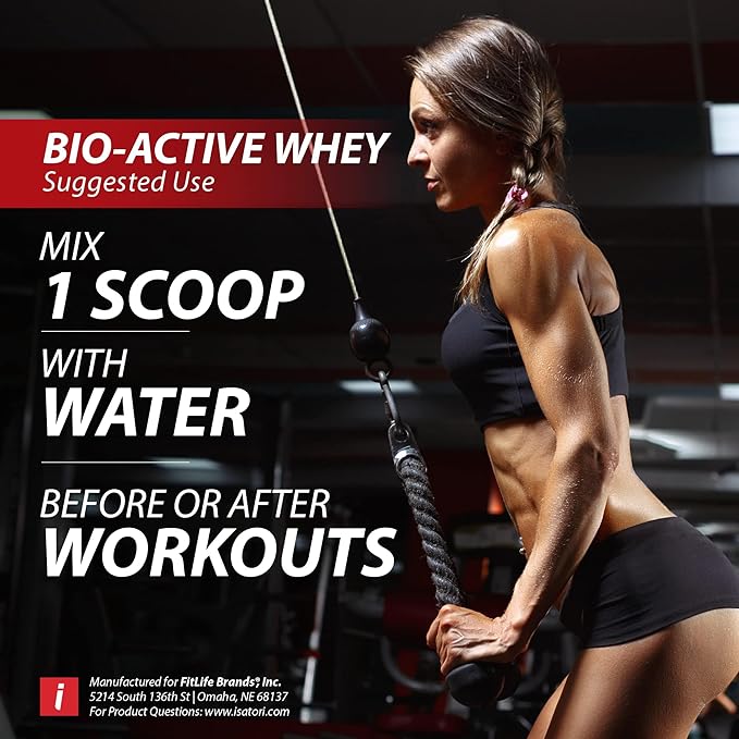 iSatori 100% Bio-Active Whey Protein Powder Muscle Growth &amp Recovery with Whey Isolate Hydrolysate Concentrate BCAAs &amp Colostrum Peptides 25g of Protein Per Serving - Vanilla Swirl (26 Se