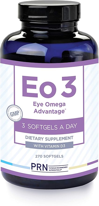 Eye Omega Advantage (Eo3) Supplement - 270 Softgels 90-Day Supply - Re-Esterfied Omega 3 Triglyceride Form Eye Vitamins with 920mg EPA 920mg DHA Lutein &amp Zeaxanthin for Macula Retina Support