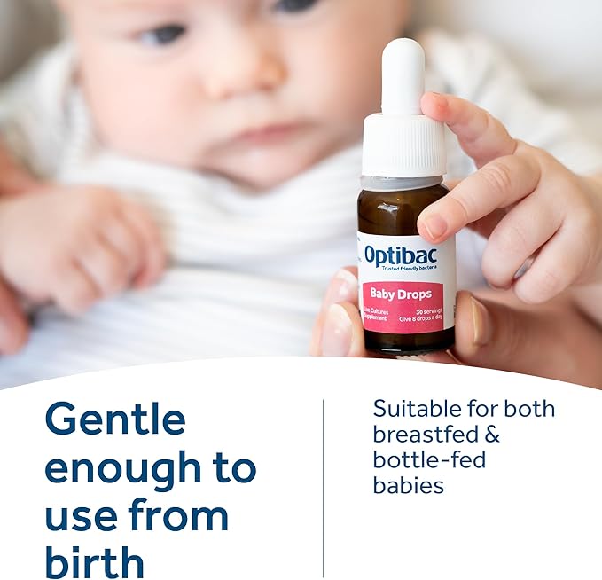 Optibac Probiotics Baby Drops - Vegan Baby Probiotics - Most Trusted by Parents - Suitable for Newborns Babies &amp Infants - 10ml - 30 Day Supply