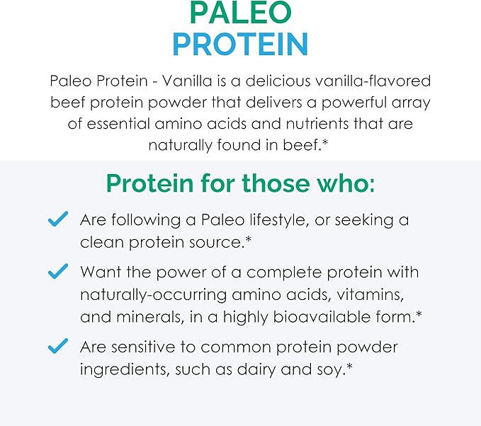 Rootcology by Dr. Izabella Wentz | Paleo Protein | Hydrolyzed Beef Protein Powder 21g Protein per Serving with MCT &amp Stevia | Dairy-Free and Soy-Free | Natural Vanilla Flavor | 885g / 30 Servings
