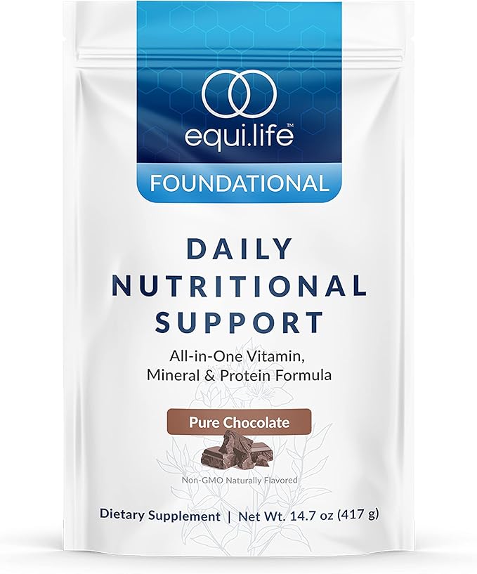 Equilife Daily Nutritional Support All-in-One Multivitamin Meal Replacement Pure Chocolate Flavor 15G Plant Protein Supports Overall Wellness Including Energy Digestion &amp Skin 14 Servings