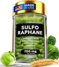 Sulforaphane Supplement Organic Broccoli Sprouts | Stabilized Sulforaphane from Broccoli Florets &amp Seeds | Organic Sulfur Supplements 120 Pills | 1 Pack