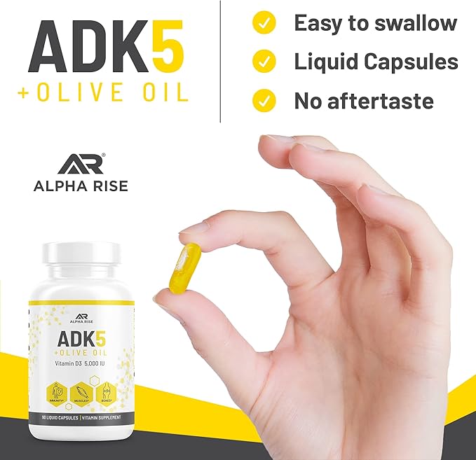 ADK 5 Vitamin Supplement + Creatine Pills for Men