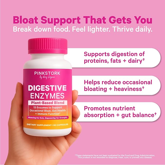 Pink Stork Lactation Probiotic Mint and Digestive Enzymes Bundle – Supports Digestive and Lactation Wellness – Breastfeeding Vitamins with Herbs and Enzymes