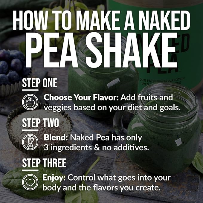 NAKED Chocolate Pea Protein Isolate 2LB Pure Micronized Creatine Monohydrate 500g (100 Servings) – Vegan Bulk Non-GMO Gluten Free Soy Free