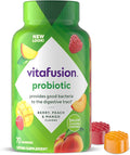 vitafusion Probiotic Gummy Supplements Raspberry Peach and Mango Flavors Probiotic Nutritional Supplements With 5 Billion CFUs 35 Day Supply 70 Count