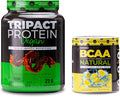 Nutrology TRIPACT Vegan Protein Powder for Vegan Protein Shakes Chocolate Peanut Butter (20 Servings) BCAA Natural Plant Based BCAA Powder Lemonade Flavor (30 Servings)