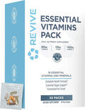 Revive MD Essential Vitamin Packs for Men &amp Women – Daily Multivitamin Packets with Arjuna &amp Turmeric Extract – Supports Heart Joint &amp Organ Health – Travel-Friendly Vitamin Supplement (3