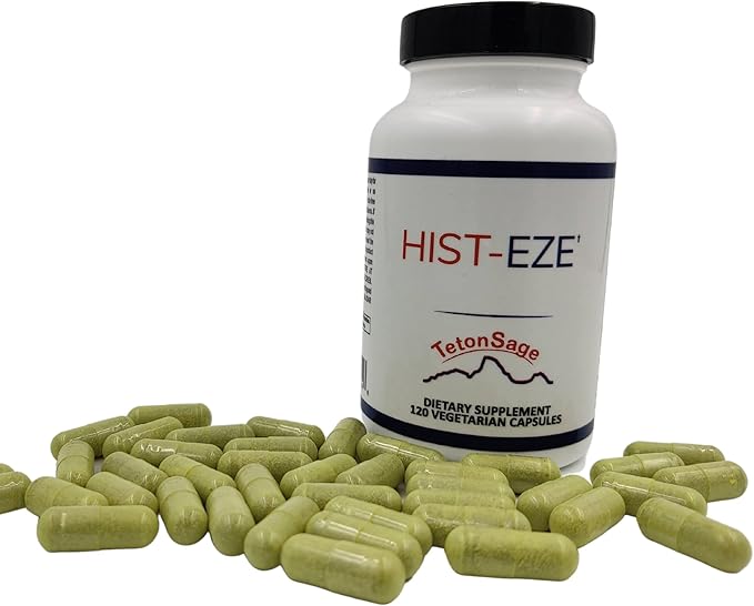 Hist-eze Comprehensive Support - Vitamin C Quercetin Stinging Nettle &amp Bromelain | Support Histamine Balance Supplement | 120 Vegetables Capsule
