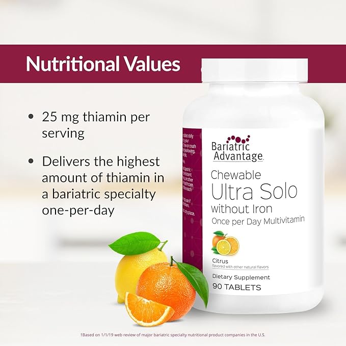 Bariatric Advantage - Chewable Ultra Solo Without Iron - Citrus - 90 Tablets - (Pack of 1)