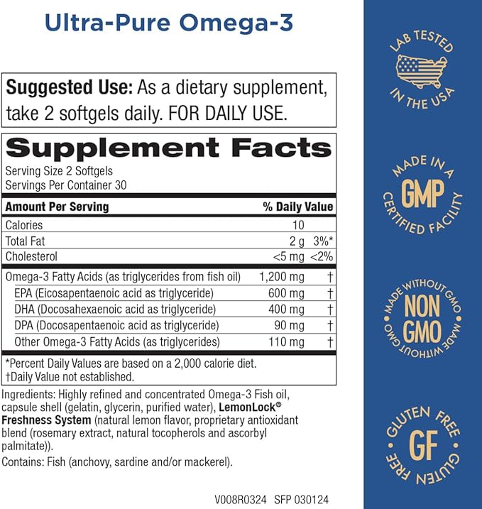 Purity Products KIT - Advanced D + Omega-3 Ultra-Pure Fish Oil from Advanced D is Packed with Vitamin D Vitamin K2 Zinc Magnesium Citrate Boron and Taurine
