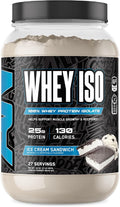 All Black Everything Whey Protein Isolate Powder | Whey Protein Isolate | 25g Protein | Low Carbs &amp Low Sugar | Workout Supplement for Men &amp Women | Ice Cream Sandwich | 27 Servings